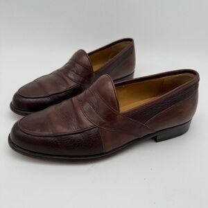 Johnston & Murphy Brown Leather Slip On Loafer Size 8 M